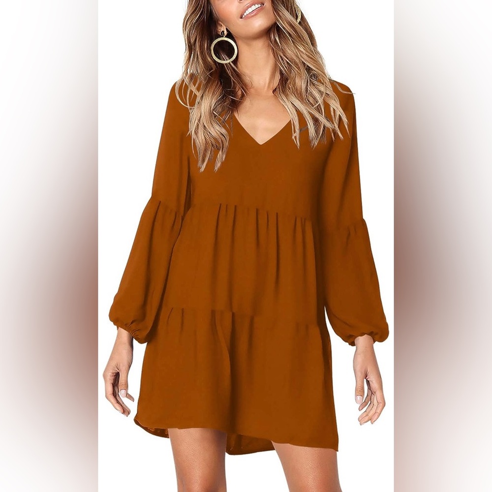 Copper cozy fall dress